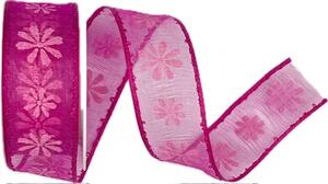 Stuha organzová VALETTA PINK růžová 25mm x 2,5m (8,80 Kč/m)