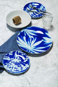 VILLA D’ESTE HOME TIVOLI Servis talířů Sensation Blue 18 kusů, modrá/bílá