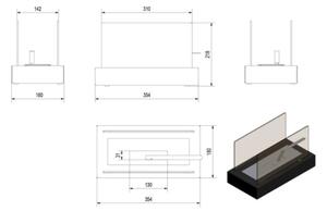 Kratki GALINA/TUV - BIO krb GALINA 21,8x35,4 cm 1kW černá