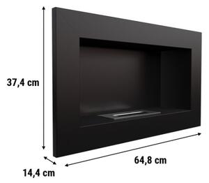 Kratki GOLF/CZARNY/TUV - Vestavěný BIO krb GOLF 37,4x64,8 cm 1kW černá