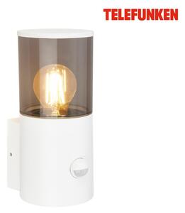 TF 322306TF TELEFUNKEN venkovní nástěnné svítidlo, pohybové čidlo, ochrana proti stříkající vodě, kouřové sklo, bílé - BRILONER