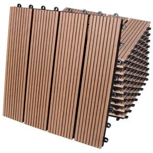 Deuba WPC dlaždice - sada 11 ks, 30x30 cm klasická terakota