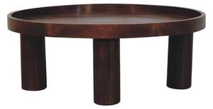 Konferenční stolek Crescent v kaštanovém odstínu, 80 × 80 × 31 cm
