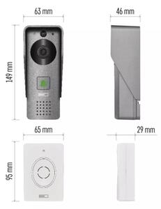 Bezdrátový videozvonek se senzorem pohybu GoSmart 12V 3xAA IP44 Wi-Fi Tuya