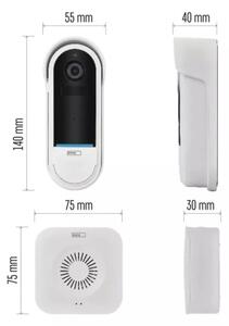 Bezdrátový videozvonek se senzorem pohybu GoSmart 5V 3xAA IP65 Wi-Fi Tuya