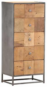 Komoda se zásuvkami 45 x 30 x 100 cm masivní recyklované dřevo 286529