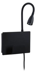 Paulmann - Halina LED Nástěnné Svítidlo USB C Matt Černá