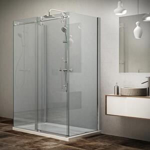 Obdélníkový sprchový kout KID2+KIB Varianta: šířka dveří: 130 cm, šířka pevné stěny: 90 cm, orientace: Univerzální, kód produktu: KID2/1300_KIB/900, profily: brillant, výplň: transparent