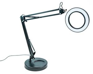 Brilagi - LED Stmívatelná stolní lampa s lupou LED/12W/5V 3000/4200/6000K černá