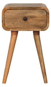 Mini noční stolek Avora v dubovém odstínu s 1 zásuvkou, 30 × 30 × 49 cm