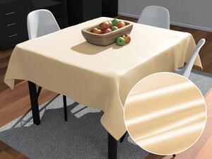 Biante Saténový čtvercový ubrus polyesterový Satén LUX-L057 Béžový 80x80 cm