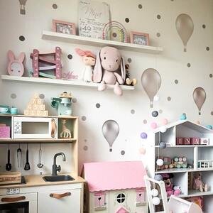 INSPIO-textilní přelepitelná samolepka - Samolepky na zdi - Smetanovo-hnědé samolepicí balóny v norském stylu