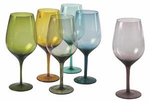 VILLA D’ESTE HOME TIVOLI Set sklenic na víno Happy Hour 6 kusů, barevné, lesk, 340 ml