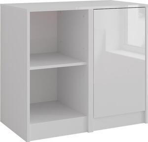 Kredenc Vicco Sherry Bílá/bílý vysoký lesk 80.2 x 76 cm 2 díly, Model 57720