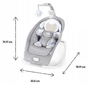 Ingenuity - Dětské houpátko s melodií CUDDLE LAMB 3xLR14