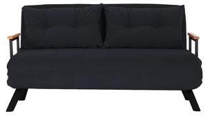 Hanah Home Dvoumístná rozkládací pohovka Seater Sando černá