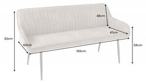 Stolová lavice TURIN taupe mikrovlákno Nábytek | Jídelní prostory | Stolové lavice