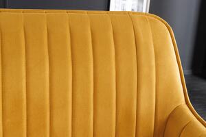 Stolová lavice TURIN tmavě žlutá samet Nábytek | Jídelní prostory | Stolové lavice
