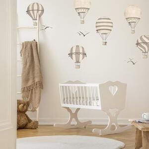 INSPIO-textilní přelepitelná samolepka - Samolepky na zeď pro děti - Samolepky balónů v neutrálních odstínech