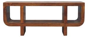 TV stolek Orion v kaštanovém odstínu se zaoblenými liniemi, 120 × 35 × 50 cm