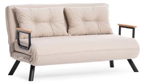 Hanah Home Dvoumístná rozkládací pohovka Seater Sando krémová II