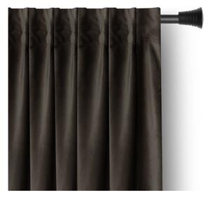 Hnědý sametový dimout závěs 140x270 cm – Restilo