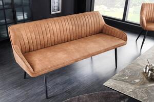 Stolová lavice TURIN hnědá mikrovlákno Nábytek | Jídelní prostory | Stolové lavice
