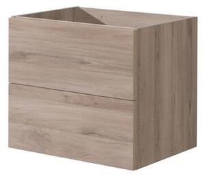 MEREO - Aira desk, koupelnová skříňka, dub, 2 zásuvky, 610x530x460 mm (CN720S)