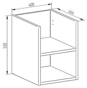 MEREO - Aira desk, koupelnová skříňka, spodní bílá, 400x530x460 mm (CN715S)