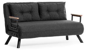 Hanah Home Dvoumístná rozkládací pohovka Seater Sando tmavě šedá