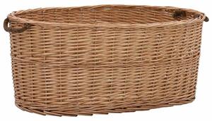 Koš na dřevo s držadly 78 x 54 x 34 cm přírodní vrba 286983