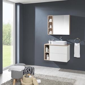 MEREO - Aira desk, koupelnová skříňka, šedá, 2 zásuvky, 610x530x460 mm (CN730S)