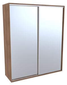Šatní skříň FLEXI 2 se 2 zrcadly Varianta barvy: Akácie skořice, Šířka: 200 cm, Výška: 220 cm