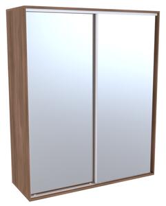Šatní skříň FLEXI 2 se 2 zrcadly Varianta barvy: Olše, Šířka: 220 cm, Výška: 220 cm