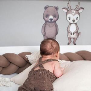 INSPIO-textilní přelepitelná samolepka - Dětské samolepky na zeď - INSPIO zvířátka v zemitých odstínech a skandinávském stylu