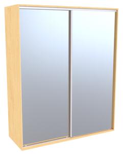 Šatní skříň FLEXI 2 se 2 zrcadly Varianta barvy: Javor, Šířka: 180 cm, Výška: 220 cm