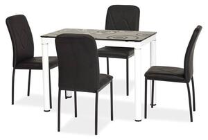 Jídelní stůl DOMOR černá/bílá, 100x60 cm