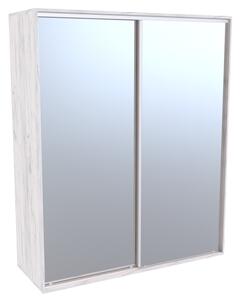 Šatní skříň FLEXI 2 se 2 zrcadly Varianta barvy: Dub natur (dub sonoma), Šířka: 200 cm, Výška: 220 cm
