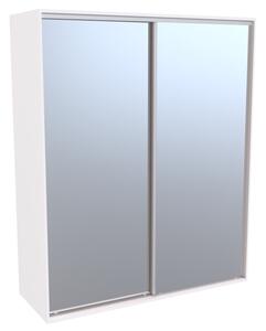 Šatní skříň FLEXI 2 se 2 zrcadly Varianta barvy: Bílá, Šířka: 180 cm, Výška: 220 cm