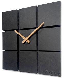 Dřevěné hodiny HARMONY 30 cm - černé