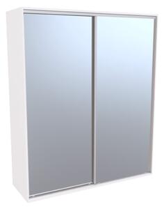 Šatní skříň FLEXI 2 se 2 zrcadly Varianta barvy: Dub natur (dub sonoma), Šířka: 220 cm, Výška: 220 cm