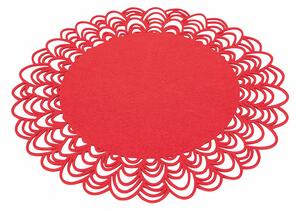 VILLA D’ESTE HOME TIVOLI Kulaté plstěné prostírání Xmas, červená, 38 cm