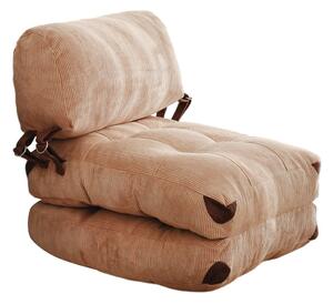 Hanah Home Rozkládací futonové křeslo Kadife camel