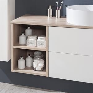 MEREO - Aira desk koupelnová skříňka, bílá, 2 zásuvky, 1010x530x460 mm (CN712S)
