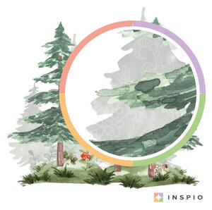 INSPIO-textilní přelepitelná samolepka - Dětské samolepky na zeď - Strom v lese