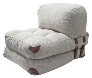 Hanah Home Rozkládací futonové křeslo Kadife Teddy šedé