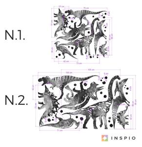 INSPIO-textilní přelepitelná samolepka - Samolepky na zeď dětské - Černobílí dinosauři