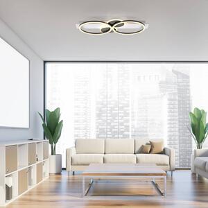 JUST LIGHT. GmbH LED stropní svítidlo Trooper, bílé, černé, v barvě železa, Bílá / opál, Obývací pokoj / jídelna, kov, Moderní