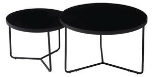 Konferenční stolek ATOLAO černá, set 2 ks