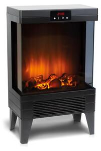 Bewello - Elektrický krb - S ohřevem - Atmosférický krb - Elektrická kamna - Volně stojící - Černá - 180° - 2000W - BW2105